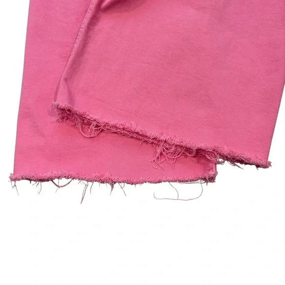 Zara Hot Pink Marine Straight High Rise Wide Leg Jeans
Raw Hem, Sz 4 - Picture 13 of 15